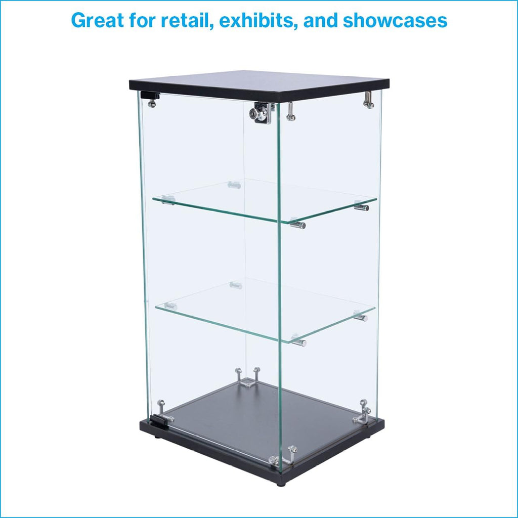 Infinity Countertop Glass Display Case (Ready to Assemble) - 12-1/4"W x 14-1/4"D x 27-1/4"H - Showcase Cabinet