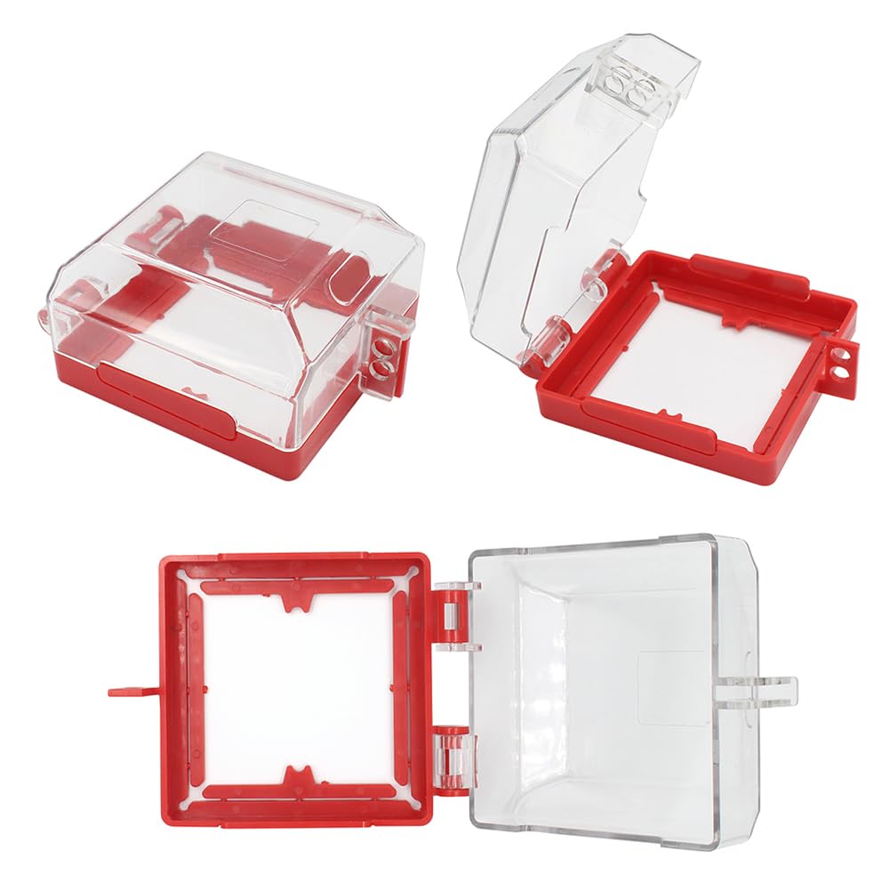 Emergency Stop Push Button Cover Lock,Removable Base 2.95~3.46 inch