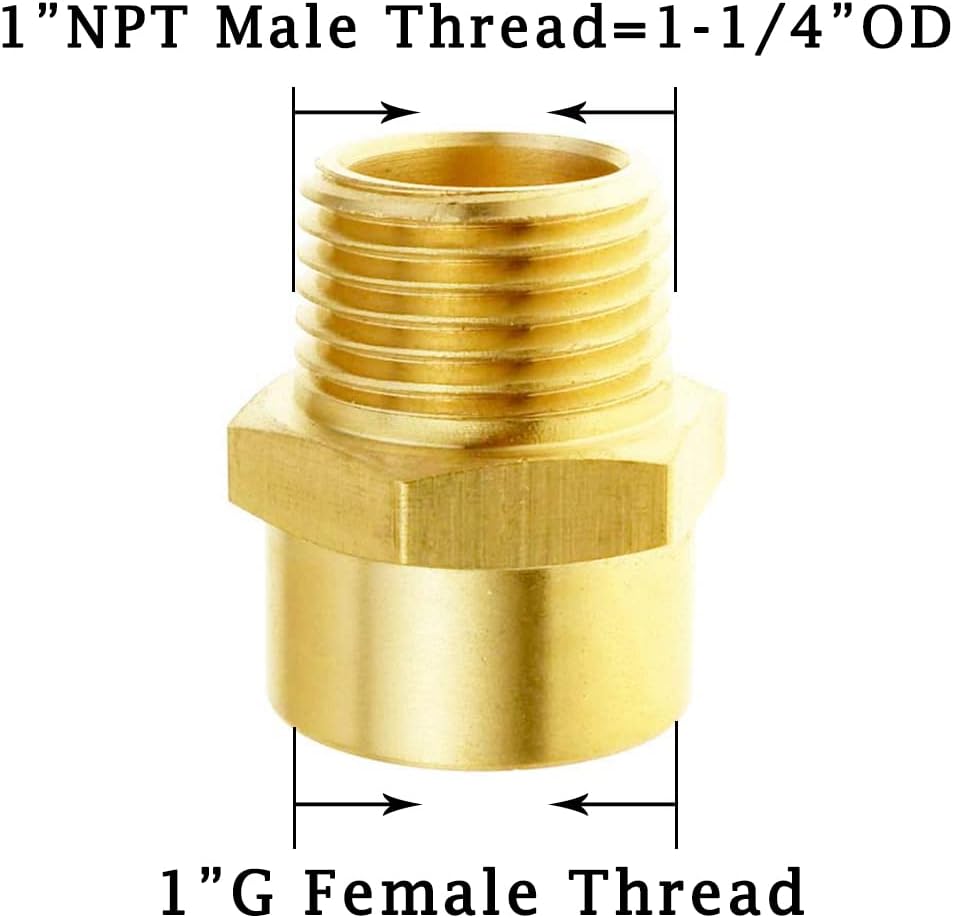 Joywayus 1" Thread Float Ball Valve and Brass Pipe Connector Floating Ball-cock Tank Ballcock Fittings Automatic Water Level Control Switch 2PCS
