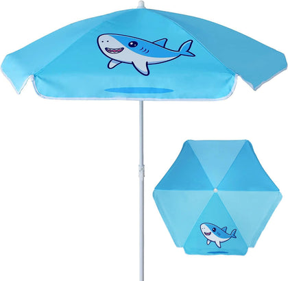 5ft Seaside Umbrella for Sand Box Water Table - Kids Durable Umbrellas for children Picnic Beach Camping Garden