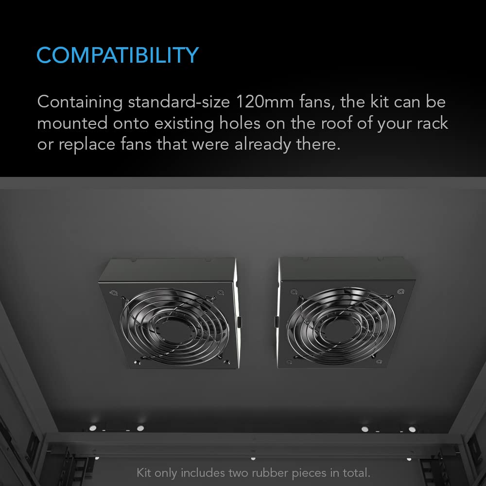 AC Infinity Rack Roof Fan Kit, Quiet Dual-Fans with Speed Controller