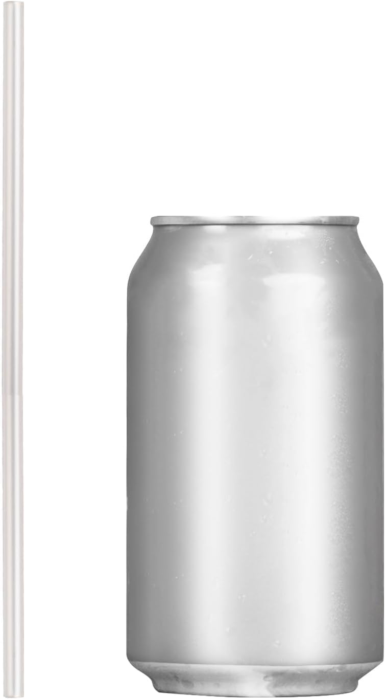 Disposable Plastic Drinking Straws, Straight 7.75-Inch, Clear, 500 Count