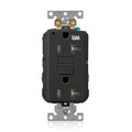 Leviton 20A-125V Extra-Heavy Duty Industrial Grade Weather/Tamper-Resistant Duplex Self-Test GFCI Receptacle, G5362-WTE, Black