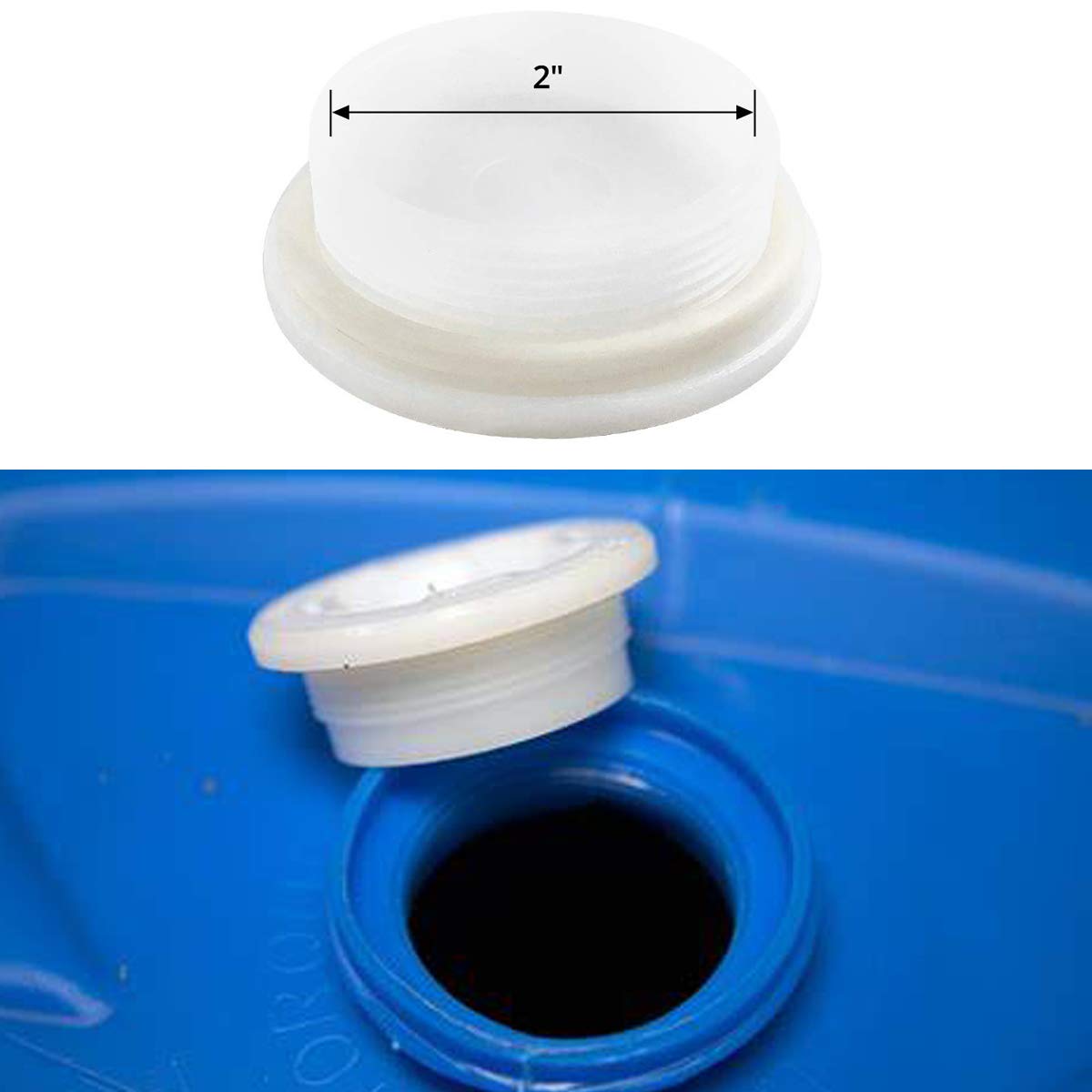 5PCS Bung Cap 2 Inch Fine Thread Plug for 55 Gallon Drum