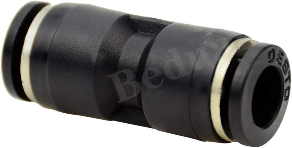 Beduan Pneumatic Push to Connect Fitting, 3/8" x 3/8" Tube OD Straight Quick Adapter Air Fitting （Pack of 10）