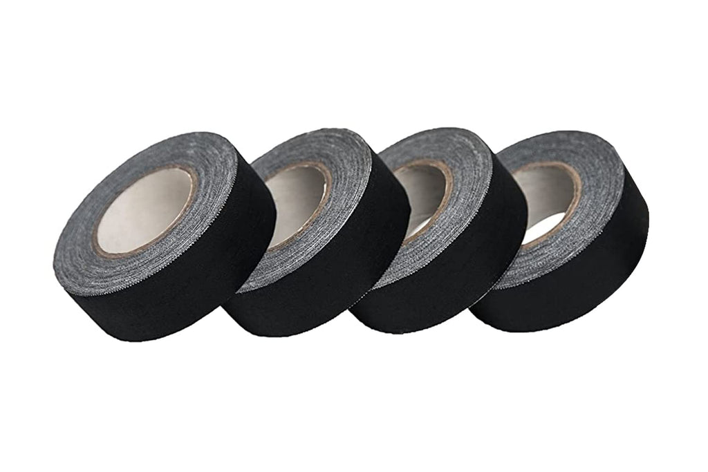 Mini Gaffers Tape 4 Pack, 1 Inch x 11 Yards Black Fabric Tape