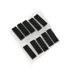 50Pcs 5 Values 74HCxx Series Logic IC Assortment Kit - IC Socket - 74HC00 74HC02 74HC04 74HC08 74HC32 Logic IC Chip IC Assortment Kit