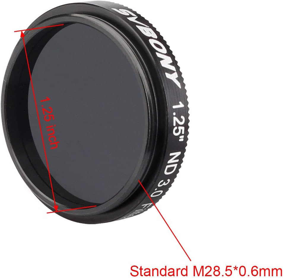 SV139 Moon Filter ND1000 1.25 inch for Telescope | 0.1 Percent Transmission ,ND1000 Nutral Density Filter for