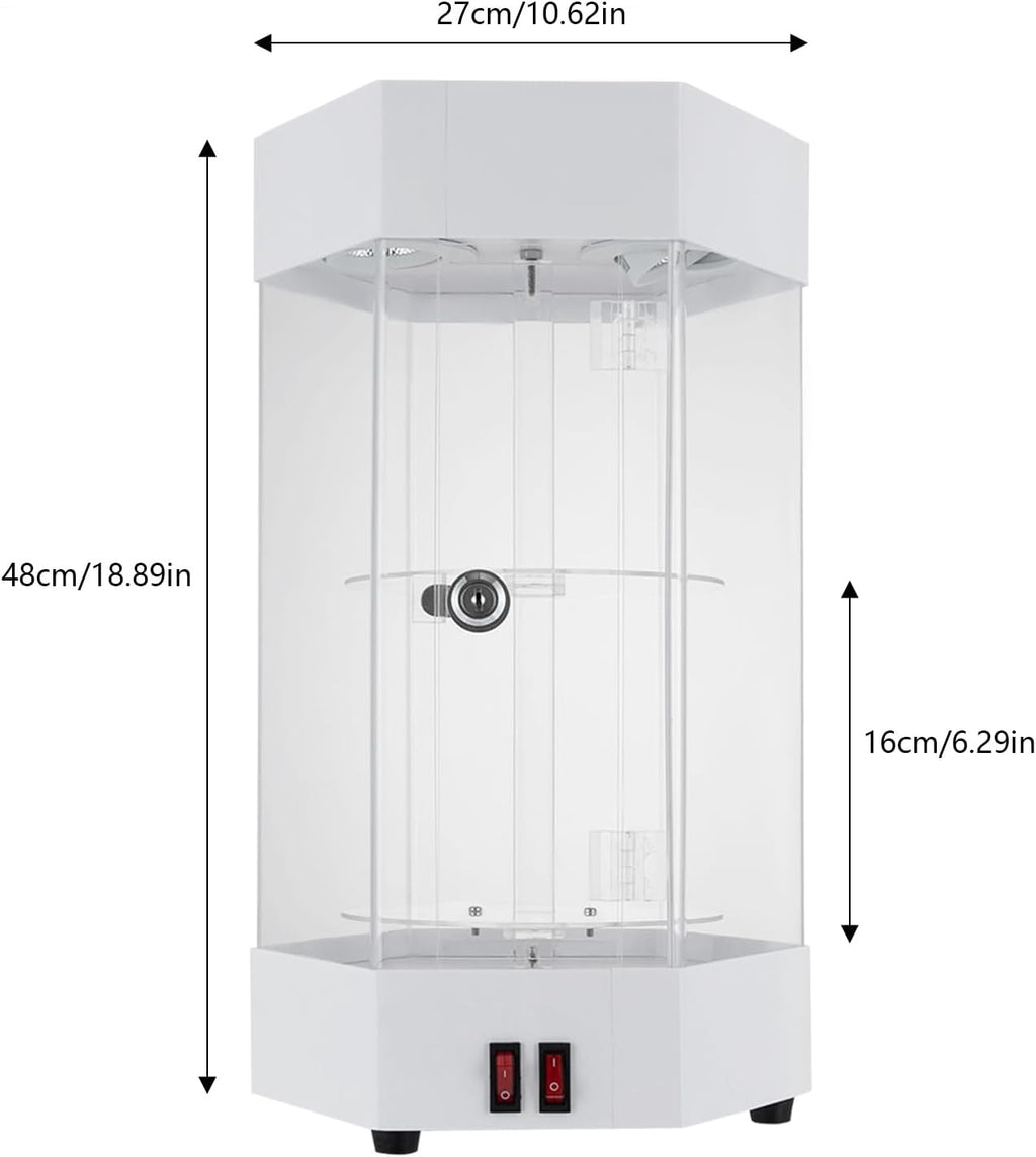 Electric Rotating Display Case Lockable Acrylic Jewelry Display Case Modern Collection Storage Display Cabinet
