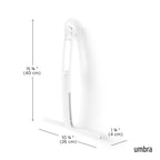 Flex Adhesive Shower Squeegee, Extendable Handle, 16-Inch, White