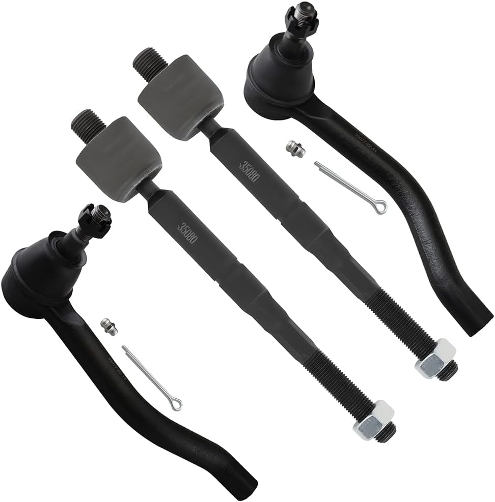 SCITOO 4Pcs Front Suspension Kit Inner Tie Rod End Outer Tie Rod End Fit 2013-2018 For Nissan For Altima 2016-2019 For Nissan For Maxima