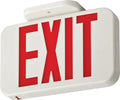 Single-Sided LED Exit Sign, Thermoplastic Construction, Switchable Red and Green Colors, AC Power, Includes Extra