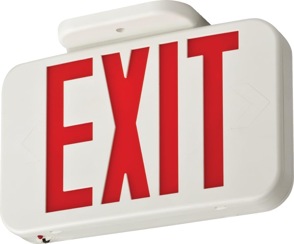 Single-Sided LED Exit Sign, Switchable Red Green, White
