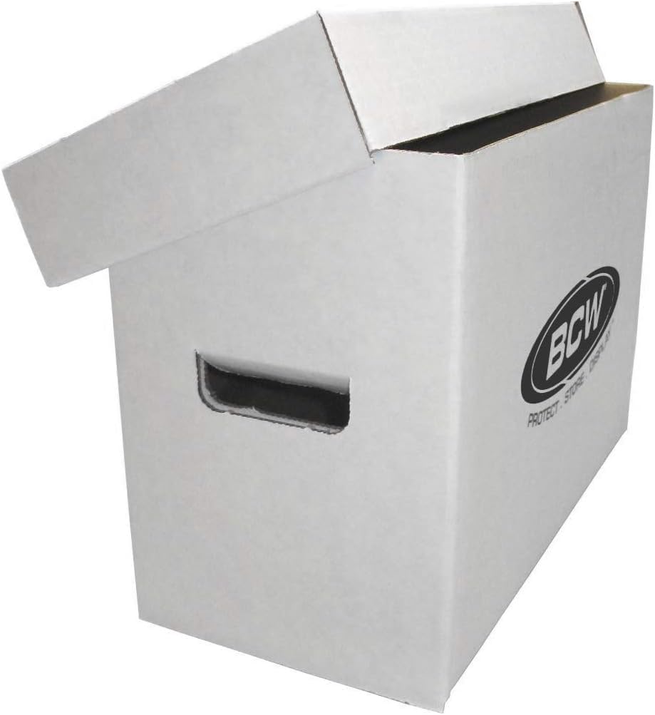 Short Comic Storage Box - 1 Pack | Holds 150-175 Current/Silver Age Comics | Stackable, Durable 200 lb. Strength