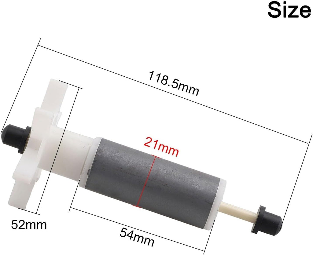 Submersible Water Pump Impeller Shaft with Plastic Housing & Porcelain Shaft for Intex Pure-Spa, Replacement Rotor for Efficient Circulation, Fits Spa & Pool Systems, Sizes A B C D E, Black & White(C)