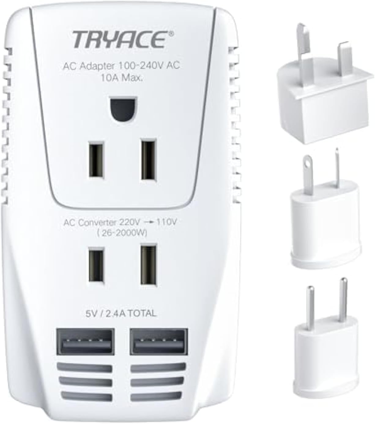 220V to 110V Converter,Upgraded 2000W Travel Voltage Converter for Hair Dryer Straightener Curling Iron,10A Power