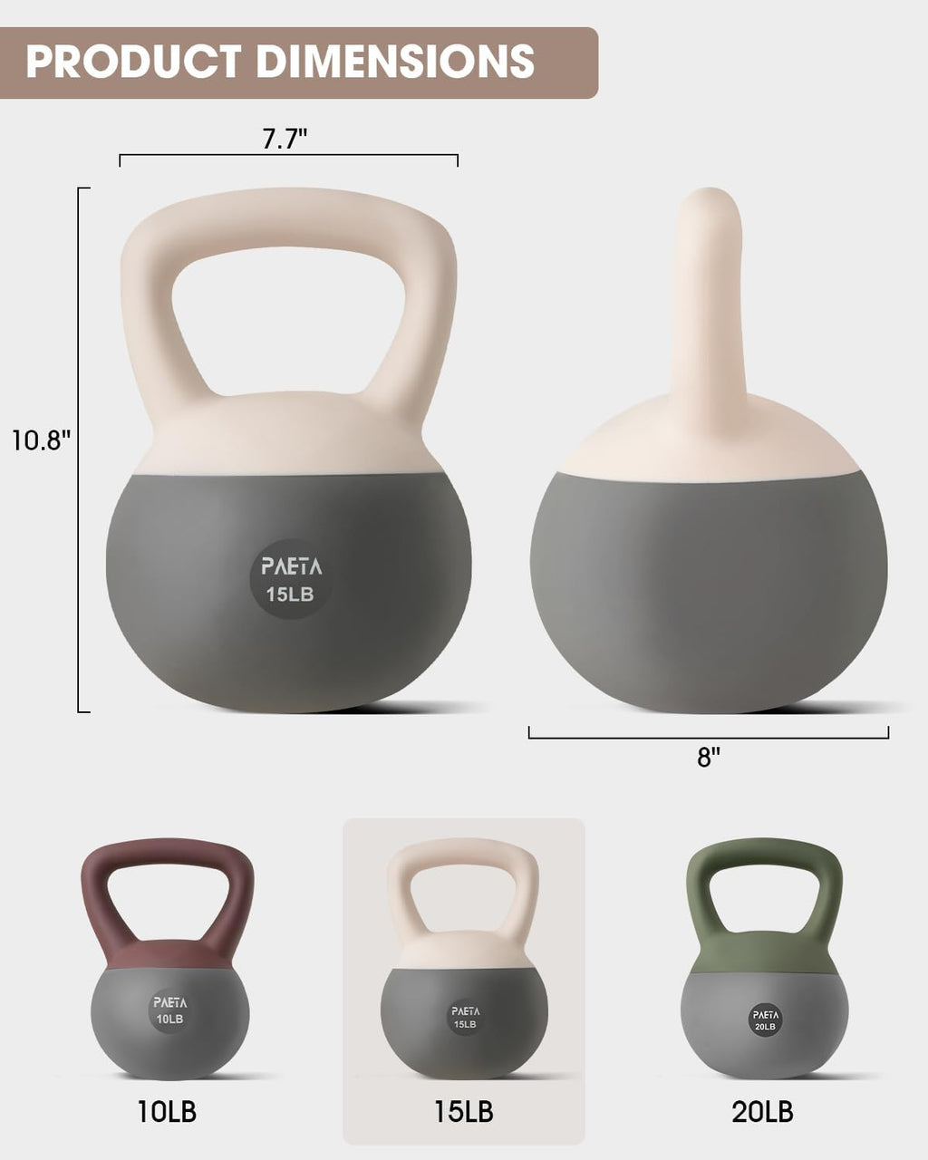 Soft Kettlebell for Home Fitness – Anti-Slip Grip & Wide Handle Design,Soft Kettlebell Set, Gentle Floor-Friendly