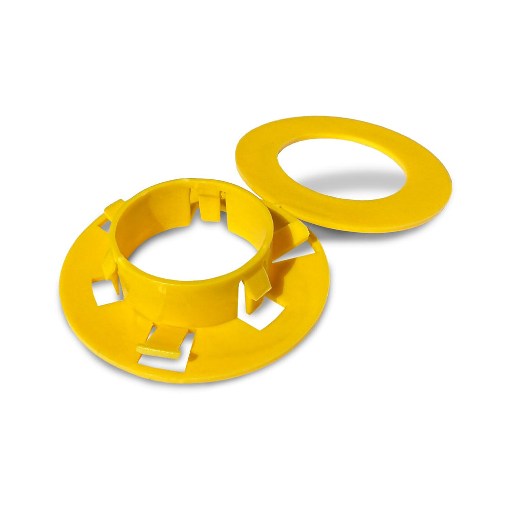 100-Pack Universal Yellow Plastic Snap-in Bushings for Metal Studs - Low Voltage Cable Protection Pre-Wire Code Compliant Polypropylene Wire Grommets