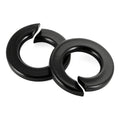 M8 Black Split Spring Lock Washers, 304 Stainless Steel, 50 PCS
