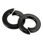 M8 Black Split Spring Lock Washers, 304 Stainless Steel, 50 PCS