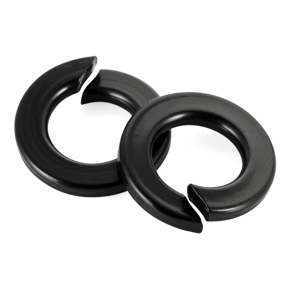 M8 Black Split Spring Lock Washers, 304 Stainless Steel, 50 PCS