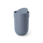 Touch Bathroom Trash Can with Lid, 1.6 Gallon, Slate Blue