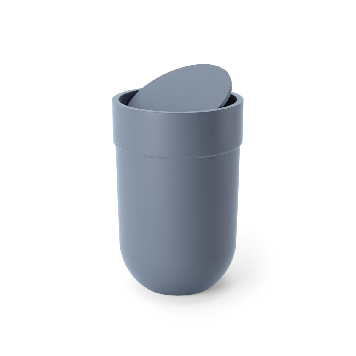 Touch Bathroom Trash Can with Lid, 1.6 Gallon, Slate Blue