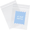 4 X 6 Inch (1000 Pcs) Clear Plastic Reclosable Zipper Poly Bags