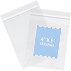 4 X 6 Inch (1000 Pcs) Clear Plastic Reclosable Zipper Poly Bags