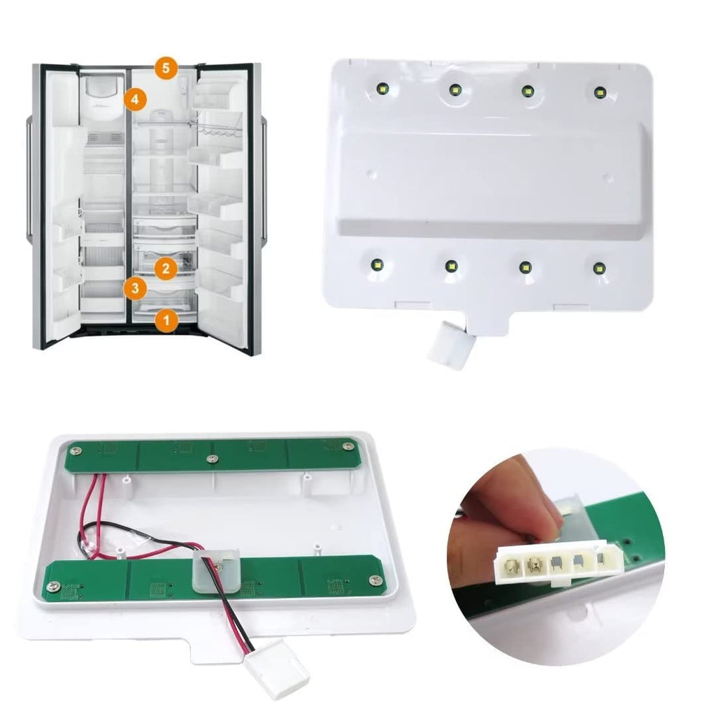 Specialized W11043011 Refrigerator Light Assembly LED Module For Whirlpool Models WRX735SDHW00, WRX735SDHZ00, WRX735SDHZ01, WRX735SDHZ01