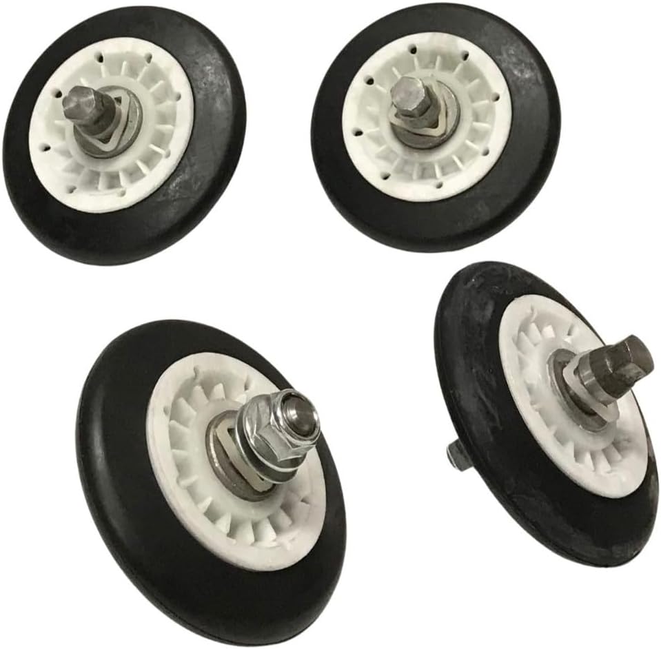 Dryer Drum Roller 4 Pack Compatible with LG Model Numbers DLEX7177RM, DLEX7177WM, DLEX7600KE, DLEX7600WE, DLEX8377N