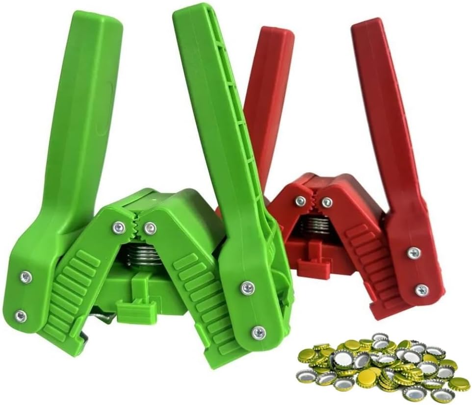 Manual Bottle Capper Tool - Capping Kit - Includes Beer Bottle Capper and 50 Bottle Caps 26mm Beer Corking Machine