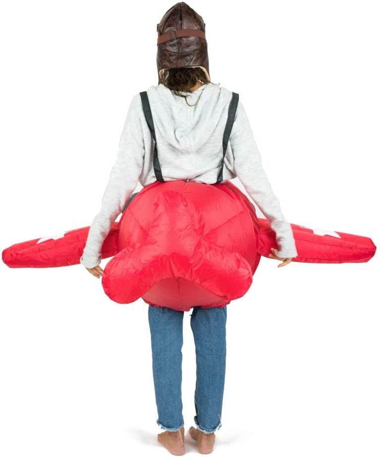 Red Airplane Inflatable Costume for Adults, One Size