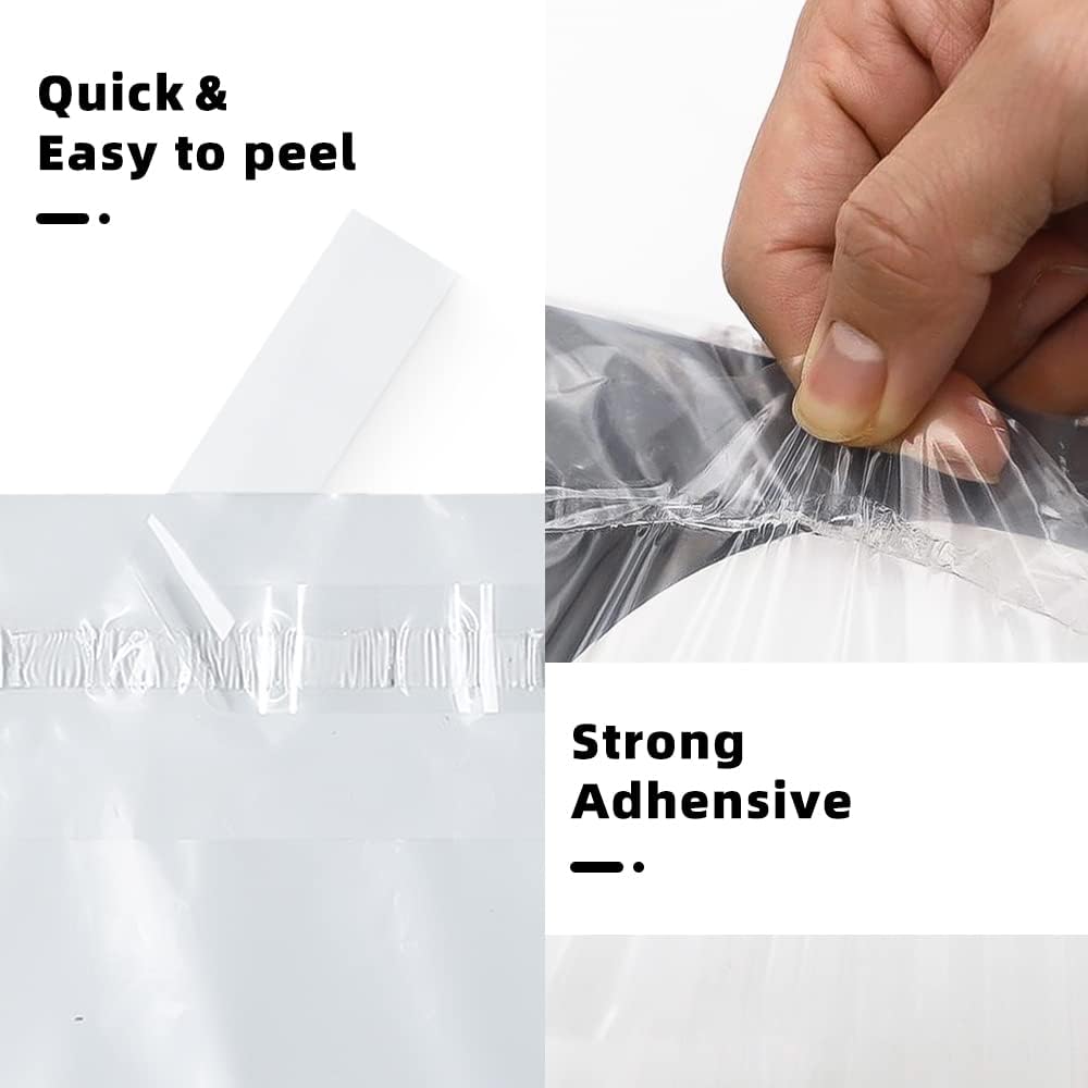 200 Count 18x24” Clear Poly Bags with Suffocation Warning Self-Sealing Plastic Bags for Shipping, Retail Packaging