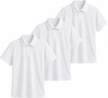 3-Pack Quick Dry Boys Polo Shirts Mesh Active Boys Uniform Shirts Age 5-16Y | Athletic Youth Polo Shirts for