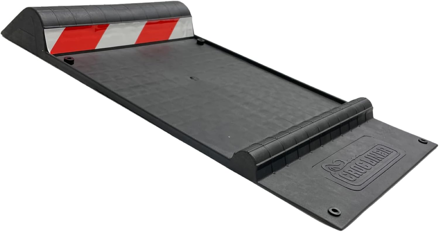 Garage Indoor/Outdoor Parking Guide Mat, Heavy Duty Wheel Stoppers, for Trucks & Vehicles, Anti-Skid Grips