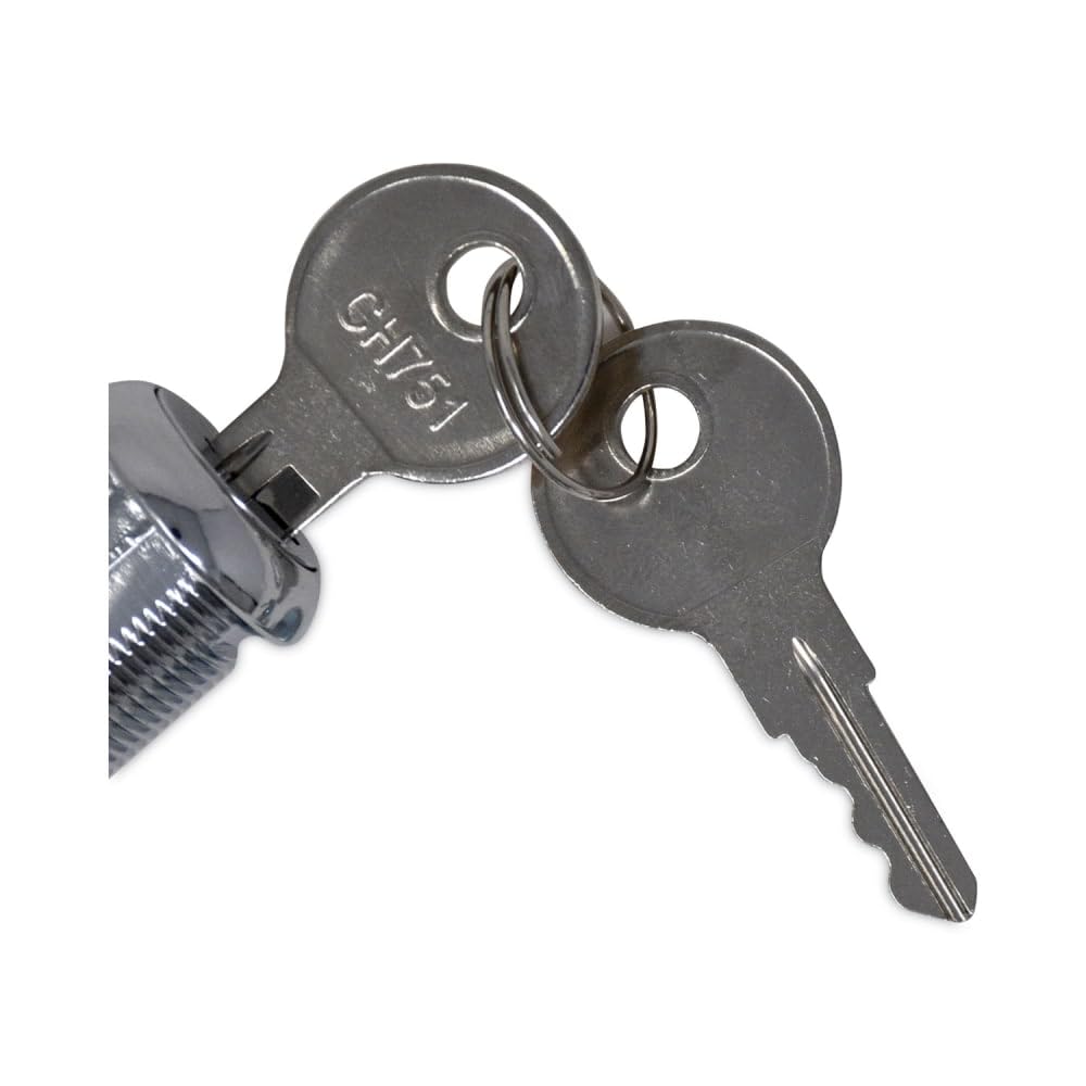 Rubbermaid Commercial Replacement Lock And Keys For Cleaning Carts, Silver