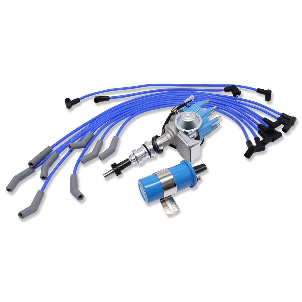 IMOOA For Ford Small Block 221 260 289 302 Blue HEI Distributor Kit