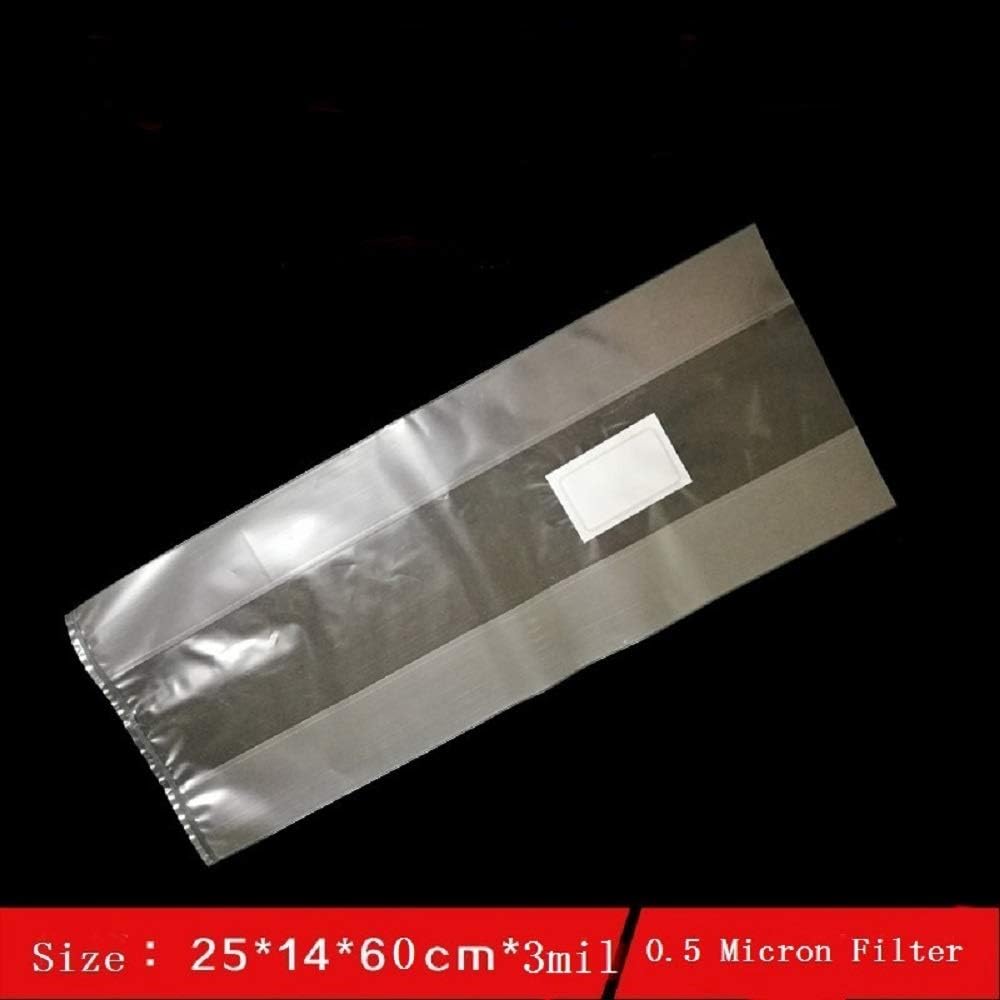 Mushroom Grow Bags XLS Extra Large 10''x5.5''x24'' with 0.5 Micron Filter