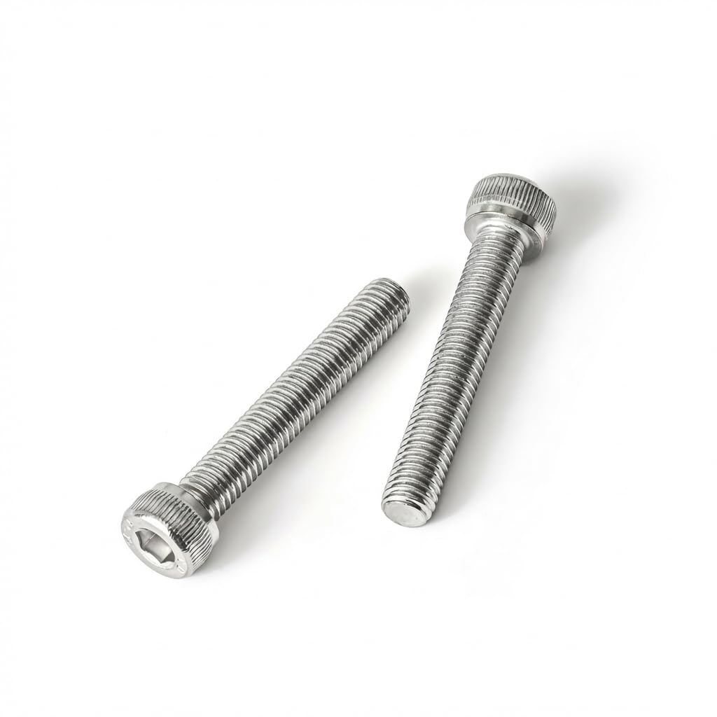 M4 x 25mm (50 Pack) Socket Head Cap Screws, 304 Stainless Steel Bolts with Hex Spanner, Allen Socket Drive, Full Thread, Bright Finish