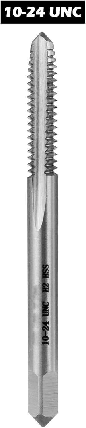 5pcs No 10-24 UNC Thread Tap Right Hand, HSS 10 x 24 UNC Straight Fluted Machine Tap