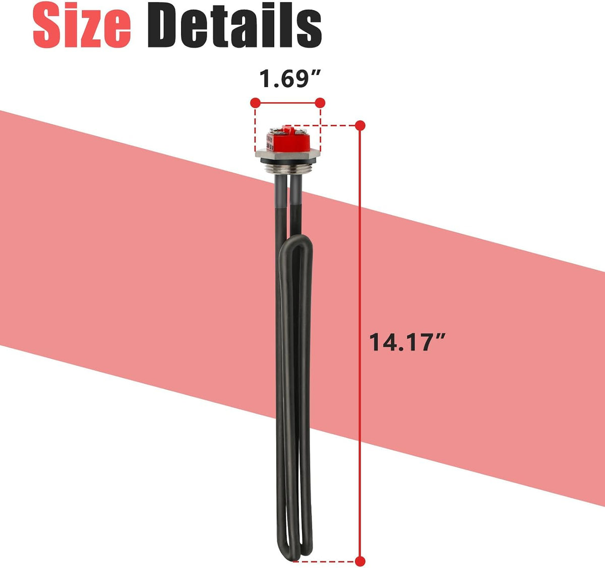 SP10869PH Screw-In 240-Volt by 5500-watt Hot Water Heater Element for Rheem