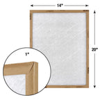 14x20x1, Percisionaire Ez Flow Ii Front Panel Merv 4, 10055.011420, Pack12