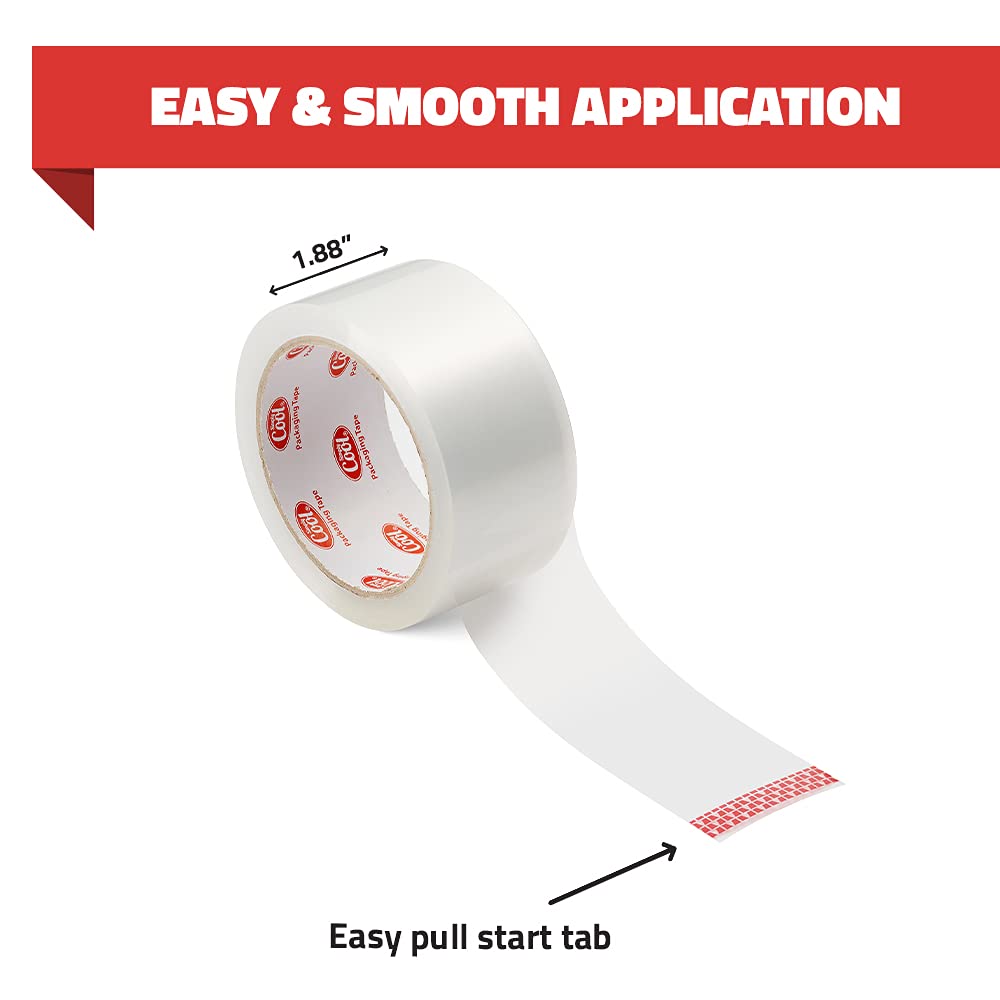 Clear Packing Tape 18 Rolls Heavy Duty 1.88 inch x 60 Yards