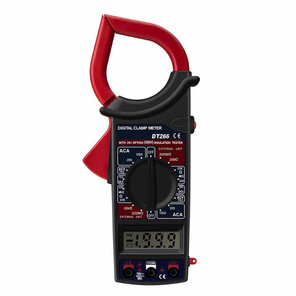 DT266 Clamp Meter AC/DC Current Voltage Tester LCD Digital Clamp Multimeter Measuring Tools