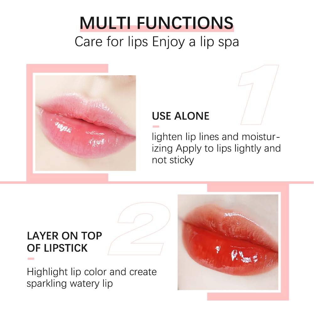 Hydrating Lip Glow Oil, Moisturizing Lip Glow Oil, Lip Plumper Gloss, Transparent Lip Gloss, Lip Oil, Plumping Lip
