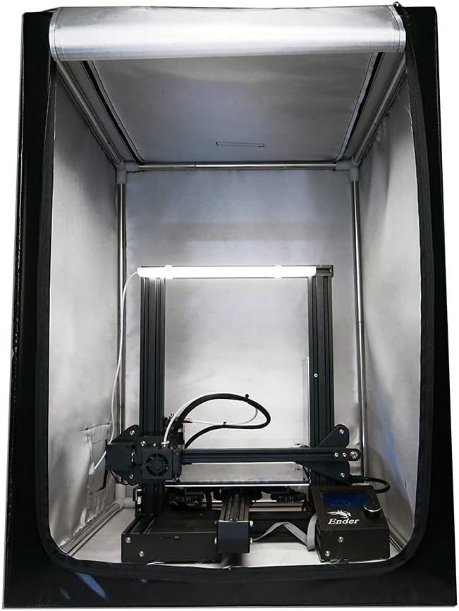 3D Printer Enclosure with 3-Layers Filter Adjustable Speed Ventilation Fan Fireproof Constant Temperature Dustproof