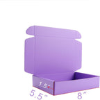 Small Purple Shipping Packaging Boxes L8xW5.5xH1.5Inch 20Pcs Mailer Boxes