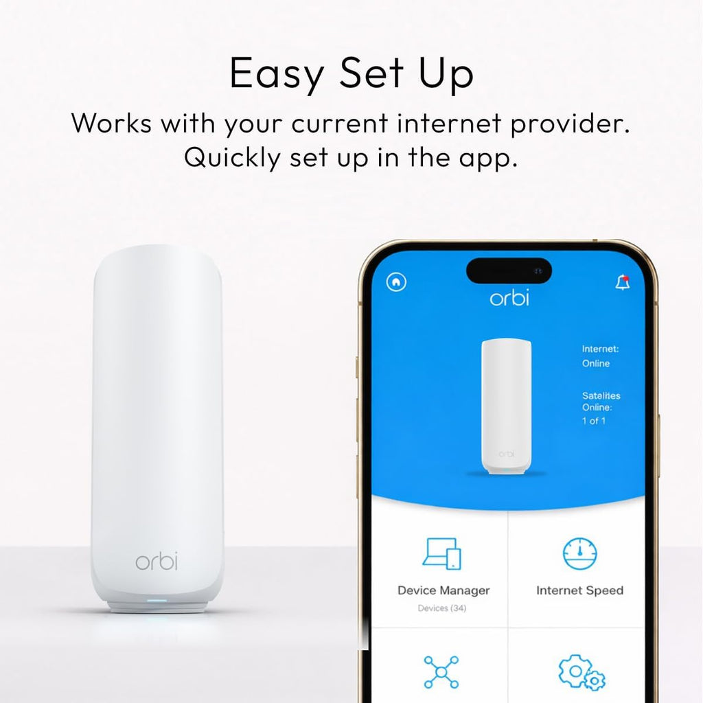 Orbi 370 WiFi 7 Mesh System Dual-Band, Up to 6,000 sq ft, 3 Pack | Mesh Router + 2 Satellite Extenders, Up to 5 Gbps