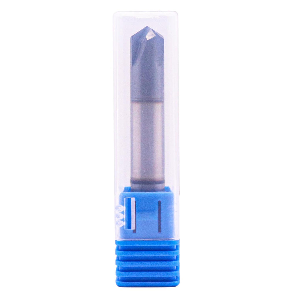 3/8" 4 Flute 120° Double End Solid Carbide Chamfer End Mill - AlTiN Coated